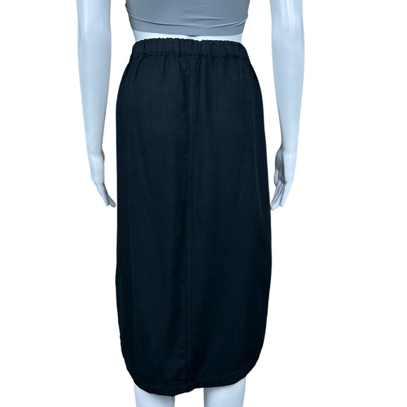 Anthropologie Postmark Linen Blend Raleigh Button Down Midi Skirt Sz 6 Lagenlook - Picture 10 of 16